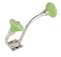 Green Wheel Flower Ceramic Silver Iron Hook